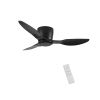 40" Flush Mount Ceiling Fan without light, 3 Reversible Blades, with 6 Speeds Reversible DC Motor,Low Profile Ceiling Fan with no light for Living Roo