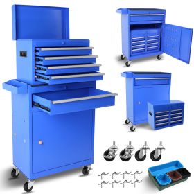 5-Drawer Rolling Tool Chest, High Capacity Tool Storage Cabinet W/Lockable Wheels, Adjustable Shelf & Anti-Slip Liner, Detachable Tool Box Organizer,