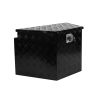 33 Inch Heavy Duty Diamond Plate Aluminum Trailer Tongue Box Pickup Truck Tool Box Storage Organizer with Weather Resistant Seal, Lock & Keys ‚Äì Blac