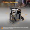 2-Tier 4 Drawers Welding Cart, Welder Cart with 265LBS Static Weight Capacity, 360¬∞ Swivel Wheels, Tank Storage Safety Chains, Heavy Duty Rolling for