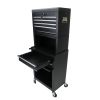 High Capacity Rolling Tool Chest with Wheels and Drawers, 6-Drawer Tool Storage Cabinet--BLACK