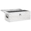 Storage Box Silver 27.6"x12.2"x10.6" Aluminum