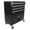 4 Drawers Tool Cabinet with Tool Sets-BLACK