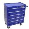 5 DRAWERS MULTIFUNCTIONAL TOOL CART WITH WHEELS-BLUE