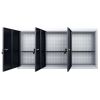 Wall Mounted Tool Cabinet Industrial Style Metal Gray and Black