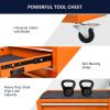 4 DRAWERS MULTIFUNCTIONAL TOOL CART WITH WHEELS-ORANGE