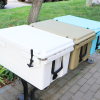 Khaki color ice cooler box 65QT camping ice chest beer box outdoor fishing cooler