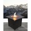 Living Source International 25" H x 30" W Steel Propane/Natural Gas Fire Pit Table