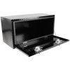 36 inch Heavy Duty Black Aluminum Tread Tool Box Truck Trailer Underbody Storage+Locks With T-Handle Latch Key 36"(36"√ó17.1"√ó17.9")