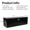 48 Inch Heavy Duty Aluminum Stripes Plated Tool long Box Pick Up Truck Bed RV Trailer Toolbox Storage Organizer, Waterproof Underbody Tool Box Storage