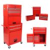 High Capacity Rolling Tool Chest with Wheels and Drawers, 6-Drawer Tool Storage Cabinet--RED