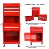 High Capacity Rolling Tool Chest with Wheels and Drawers, 6-Drawer Tool Storage Cabinet--RED