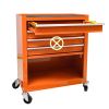 4 DRAWERS MULTIFUNCTIONAL TOOL CART WITH WHEELS-ORANGE