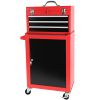 3-Drawer Rolling Tool Chest with Wheels, Tool Chest with Large Storage Cabinet and Adjustable Shelf, Removable Portable Top Box with Locking System To