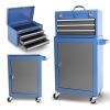 Rolling Garage Workshop Tool Organizer: Detachable 3 Drawer Tool Chest with Large Storage Cabinet and Adjustable Shelf