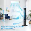 115¬∞ Oscillating Modern Tower Fan for Bedroom, 43'' Standing Fan with Remote, 7.5H Timer, 28dB Ultra Quiet Cooling Floor Fan for Home, Office or Bedr