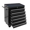 6 DRAWERS MULTIFUNCTIONAL TOOL CART WITH WHEELS-BLACK