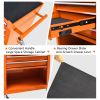 4 DRAWERS MULTIFUNCTIONAL TOOL CART WITH WHEELS-ORANGE