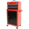 3-Drawer Rolling Tool Chest with Wheels, Tool Chest with Large Storage Cabinet and Adjustable Shelf, Removable Portable Top Box with Locking System To