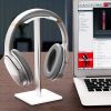 5 Core Headphone Stand Aluminum PC Gaming Headset Holder Universal Wired Wireless Headphone Hanger with Supporting Bar Flexible Headrest ABS Solid Bas