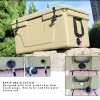 Khaki color ice cooler box 65QT camping ice chest beer box outdoor fishing cooler