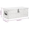 Storage Box Silver 27.6"x12.2"x10.6" Aluminum