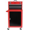 3-Drawer Rolling Tool Chest with Wheels, Tool Chest with Large Storage Cabinet and Adjustable Shelf, Removable Portable Top Box with Locking System To