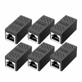 RJ45 Coupler Ethernet Coupler; In Line Coupler For Cat7/Cat6/Cat5e/Cat5 Ethernet Cable Extender Adapter Female To Female (Quantity: RJ45 6 Pack)