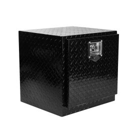 18 Inch Heavy Duty Aluminum Diamond Plate Tool Underbody Box, Waterproof Square Truck Storage Organizer Chest for Pick Up Truck Bed, RV Trailer with T (Color: as Pic)