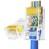 Cat6 RJ45 Ends; Cat6 Connector; Cat6 / Cat5e RJ45 Connector; Ethernet Cable Crimp Connectors UTP Network Plug For Solid Wire And Standard Cable