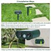 Ultrasonic Animal Repeller Solar Powered Motion Sensor Repellent IPX4 Waterproof Outdoor For Farm Garden Yard Repelling Deer Raccoon Cat Dog Rabbit Sq