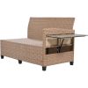 5-Piece Outdoor Patio Rattan Sofa Set; Sectional PE Wicker L-Shaped Garden Furniture Set with 2 Extendable Side Tables; Dining Table and Washable Cove